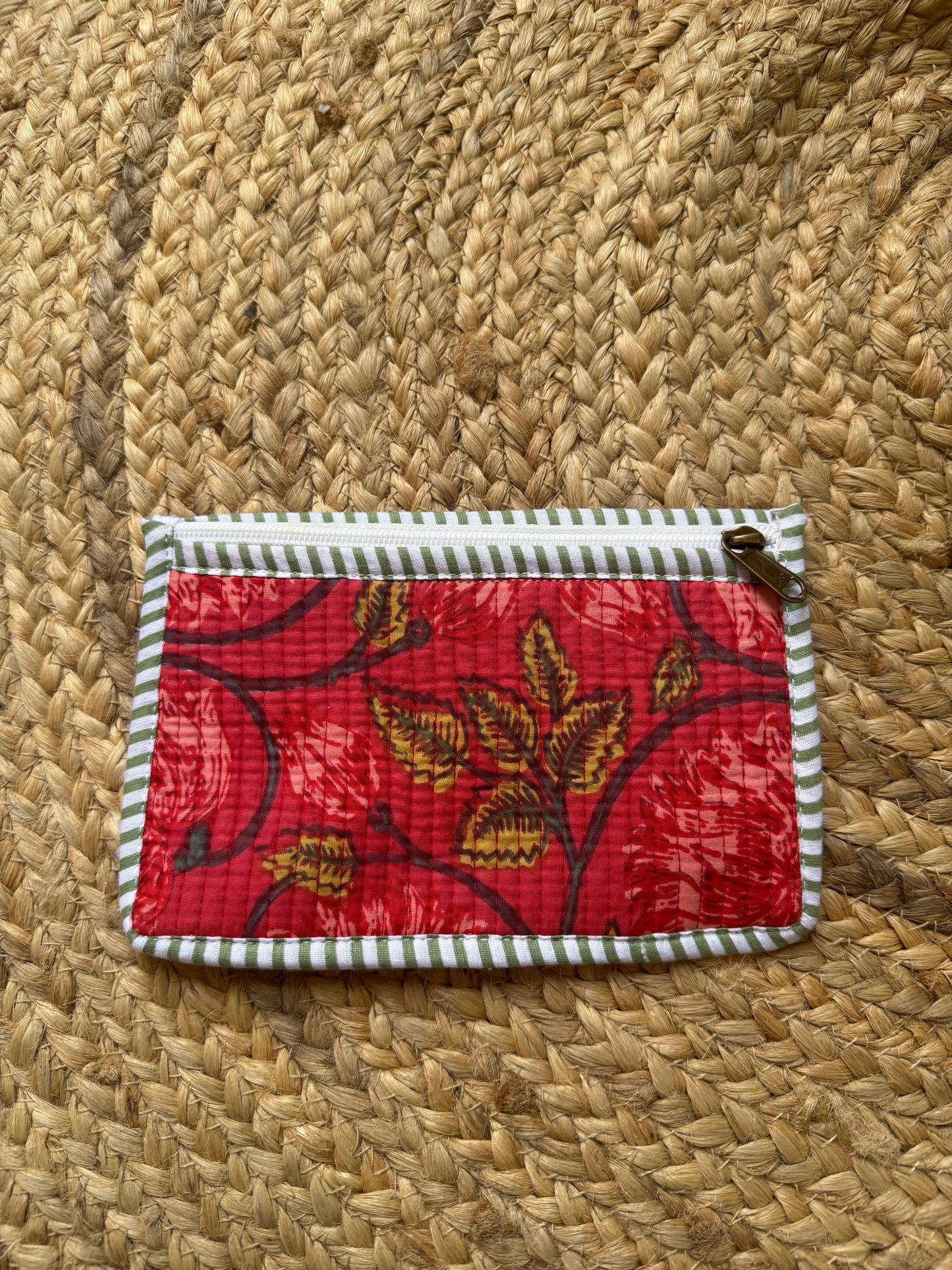 Red floral wallet