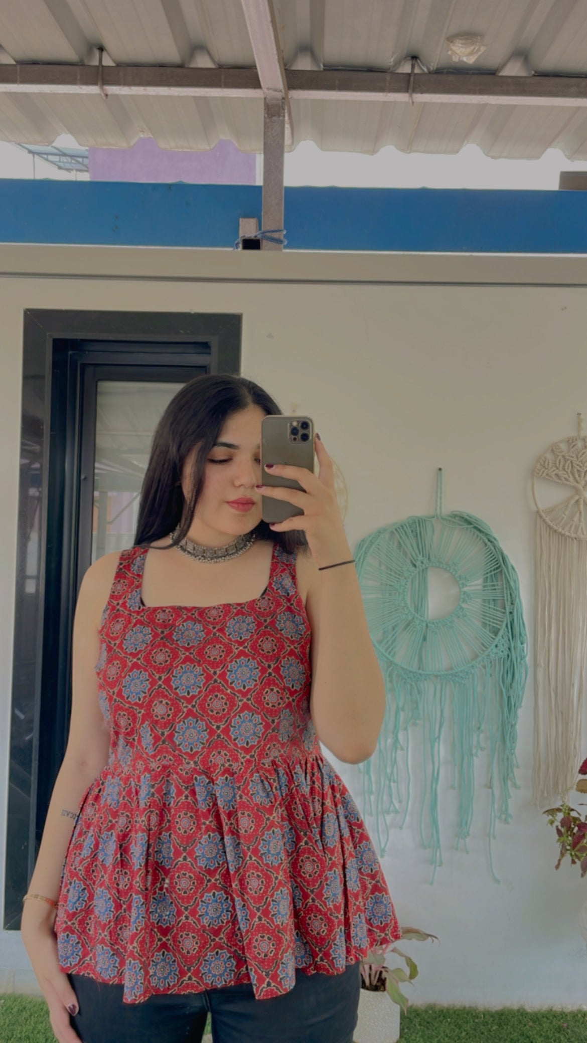 Ajrakh print top
