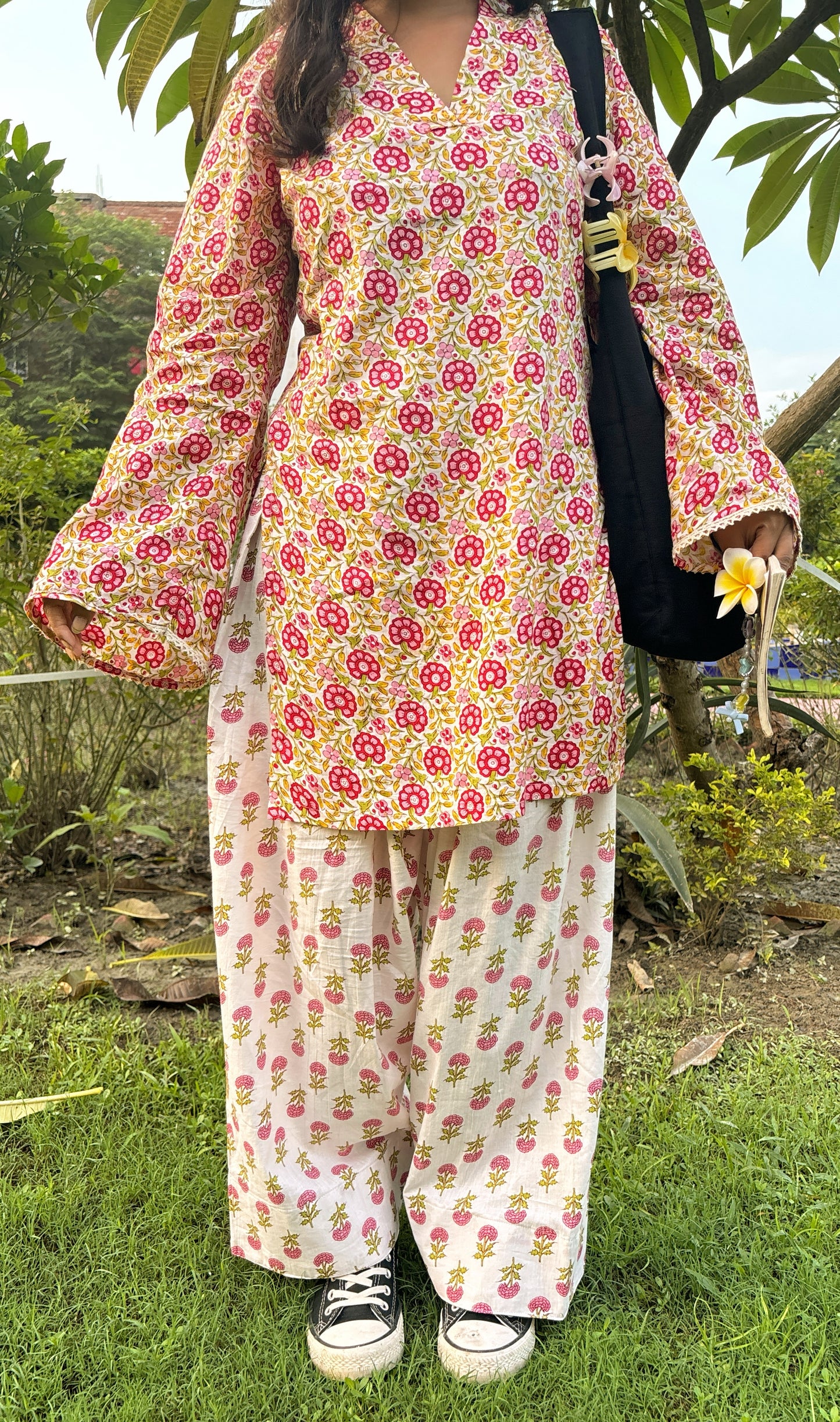Blooming pink Farshi salwar set
