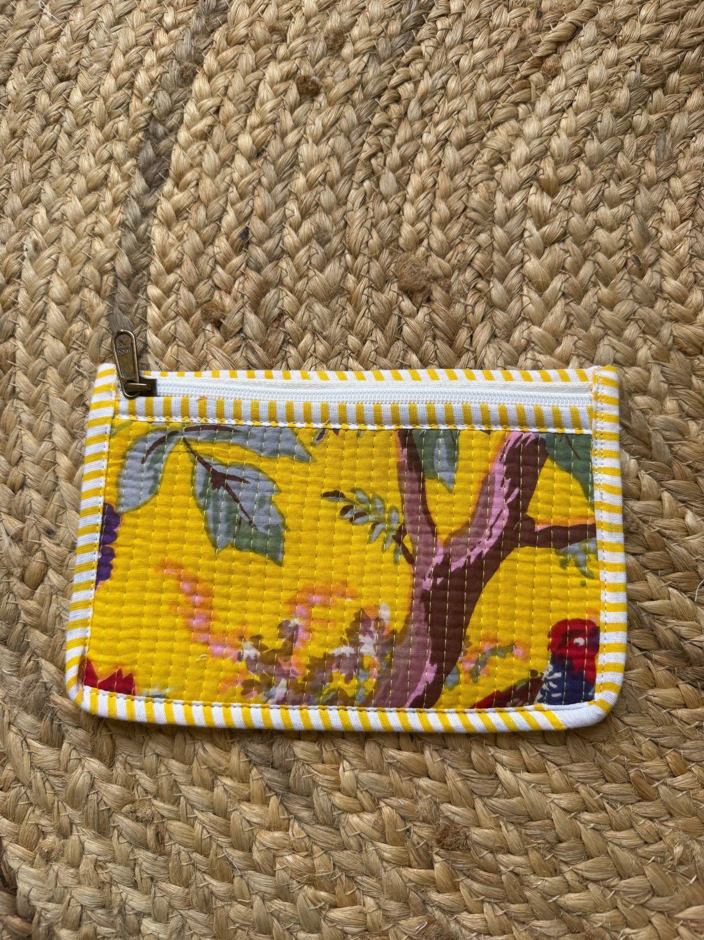 Yellow tree print wallet