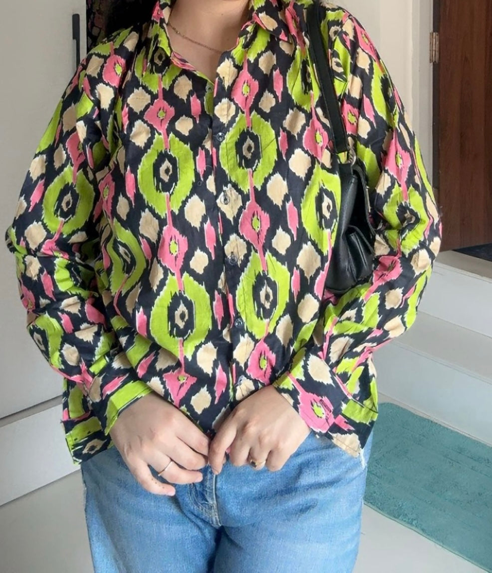 Black Ikat Shirt