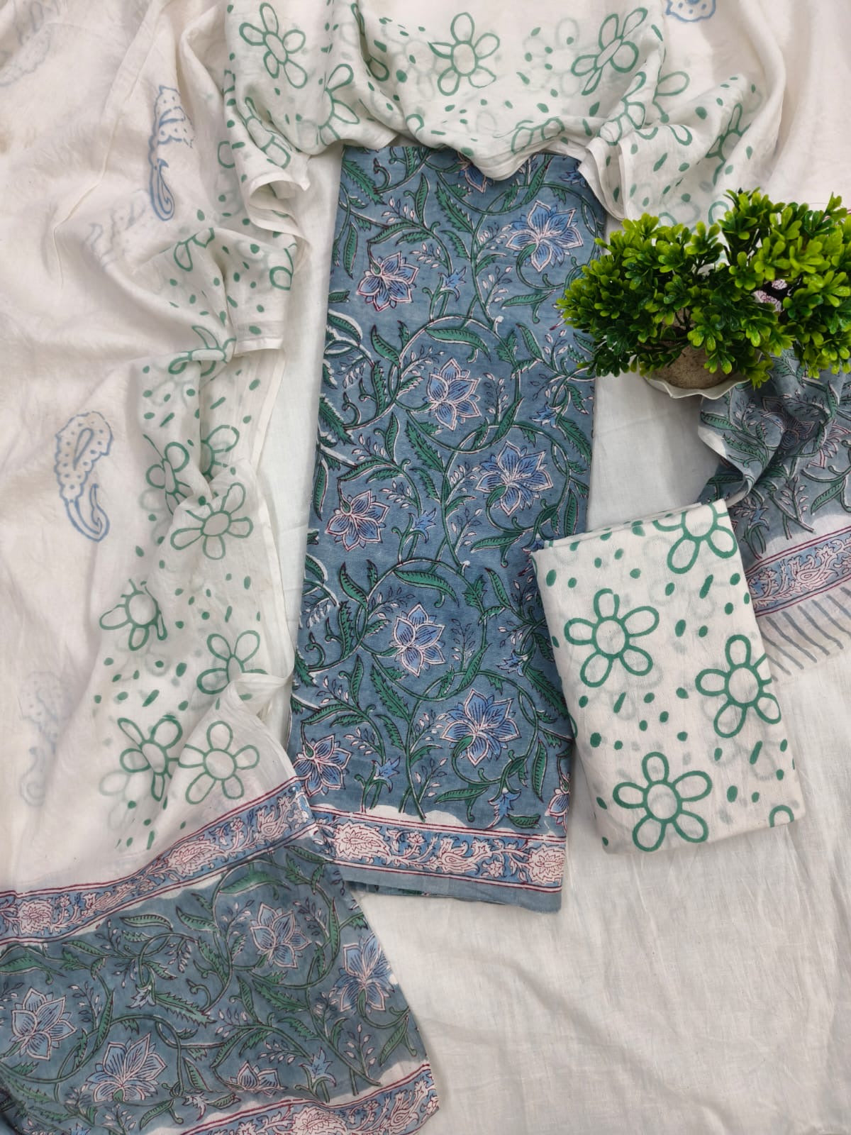 Block printed Suit set