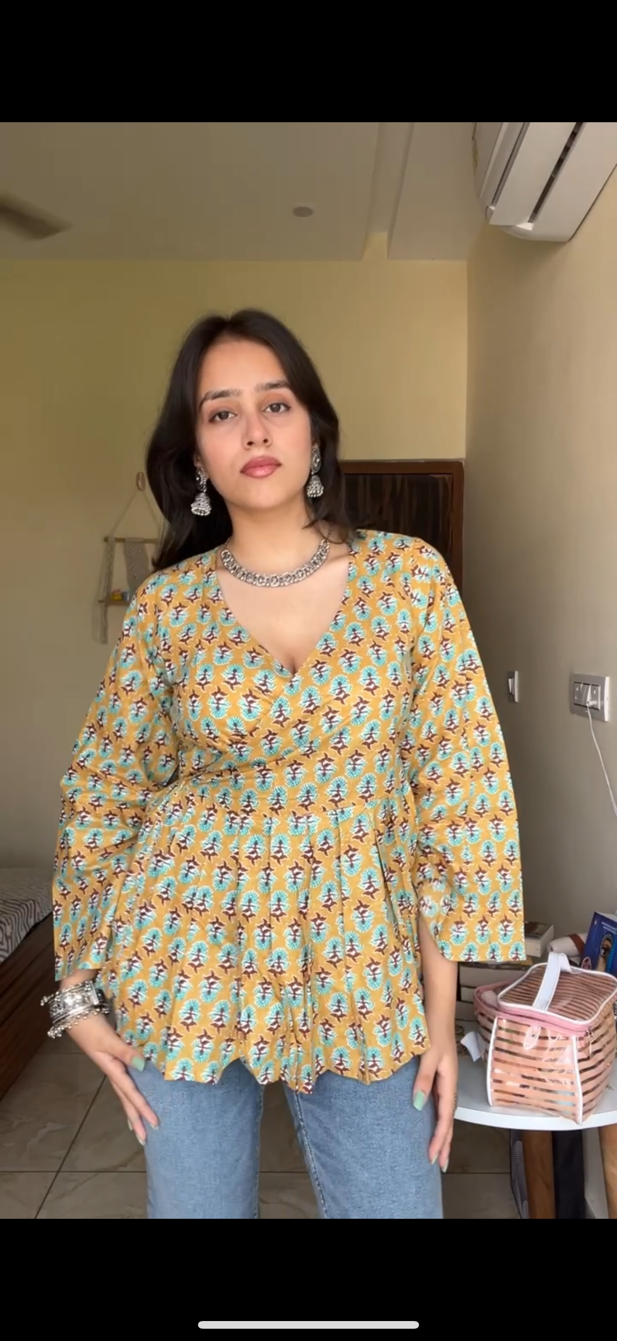 Wrap Around Angrakha top