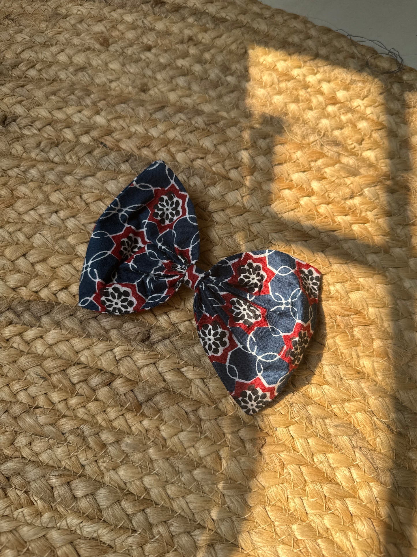 Ajrakh hair bow