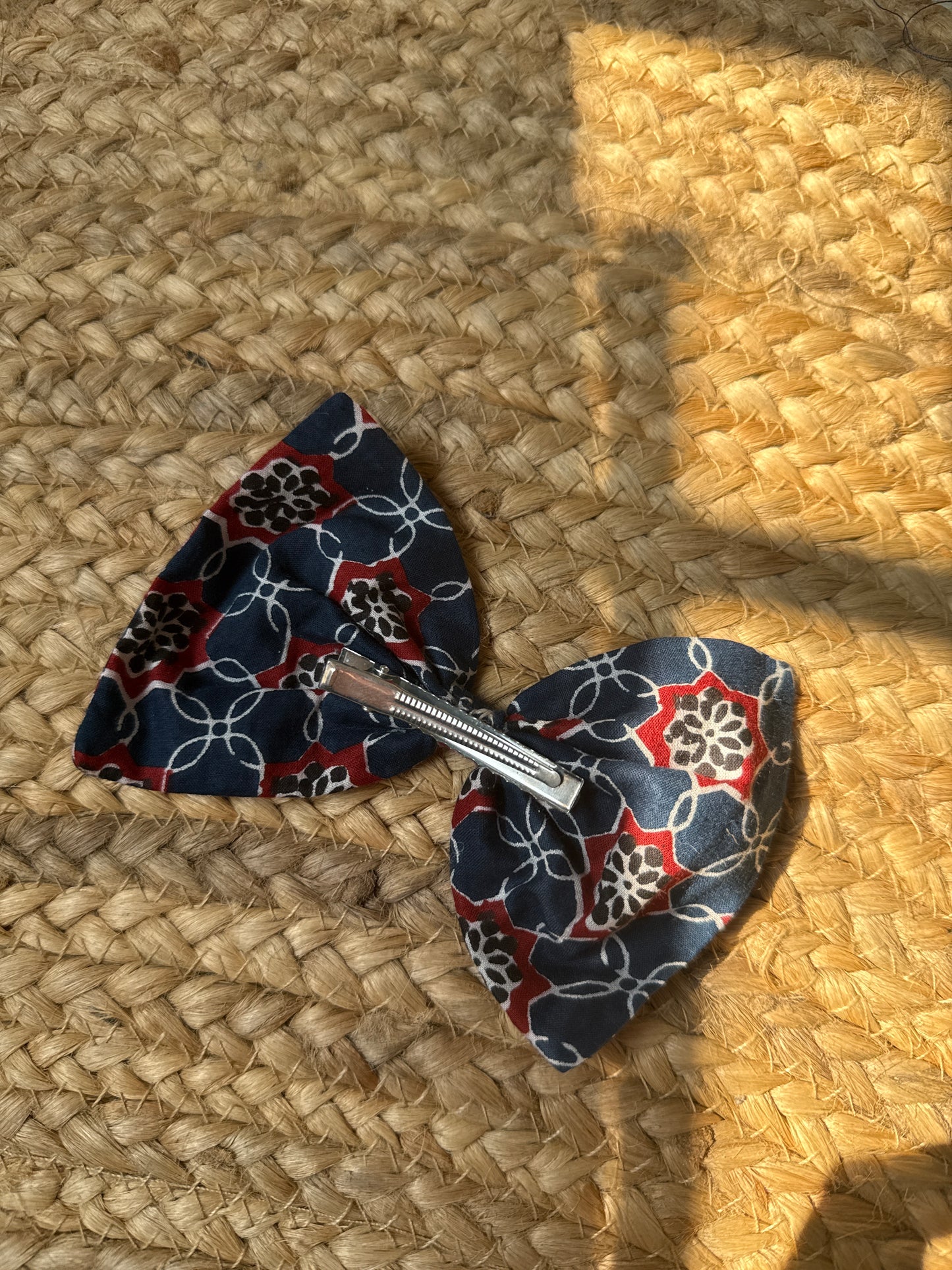 Ajrakh hair bow