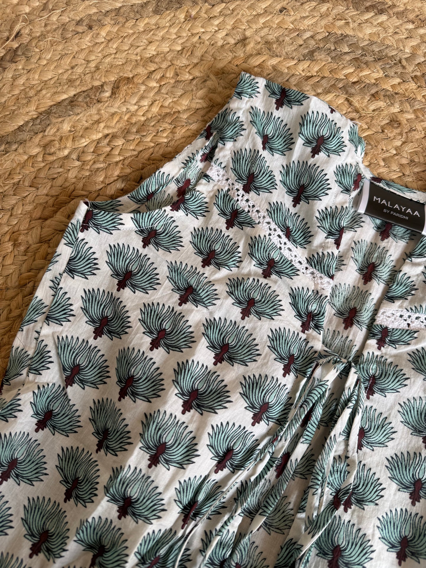 Front open peplum top