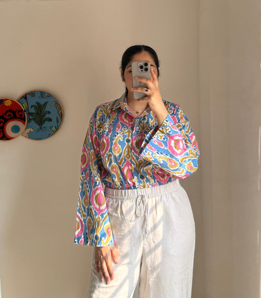 A line sleeves shirt