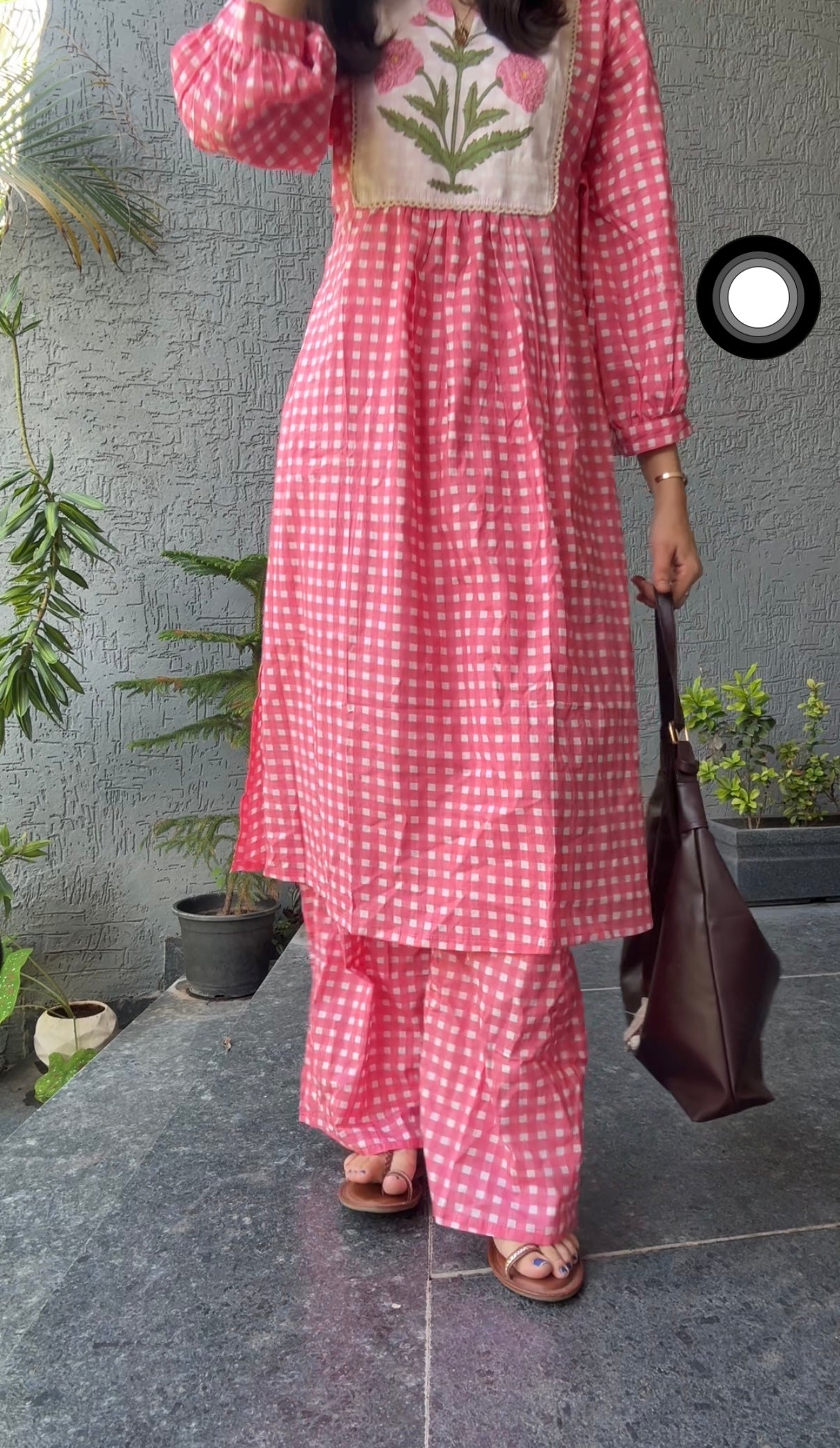 Ghingham kurta set
