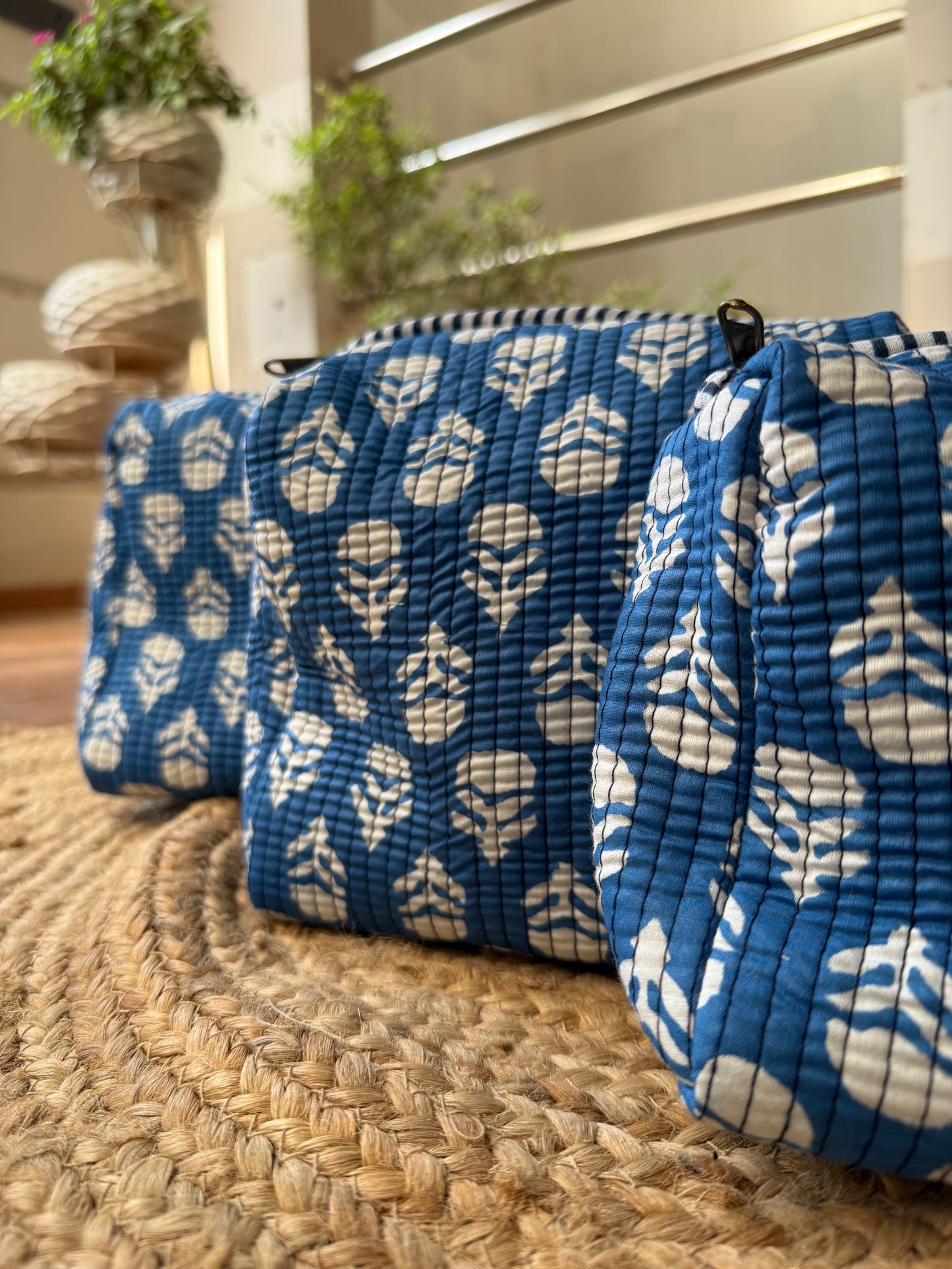 Blue Color makeup/toiletry/cosmetic pouches