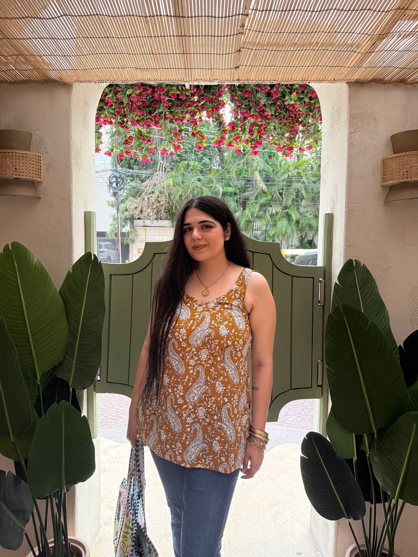 Paisley Mustard Kurti