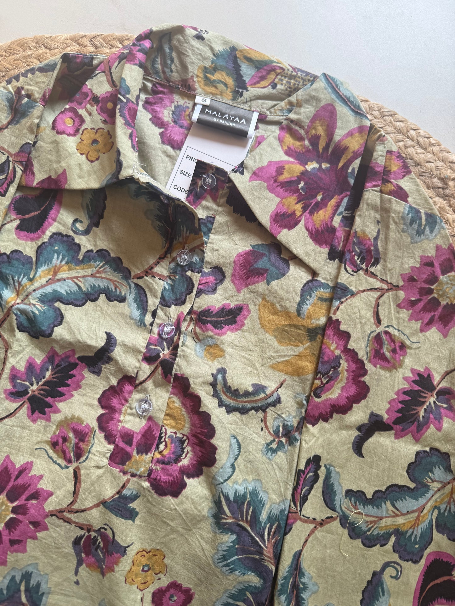 Pista green collared Kurti