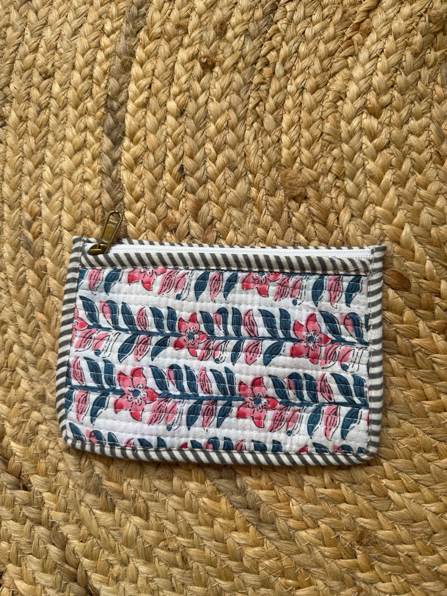 White floral wallet