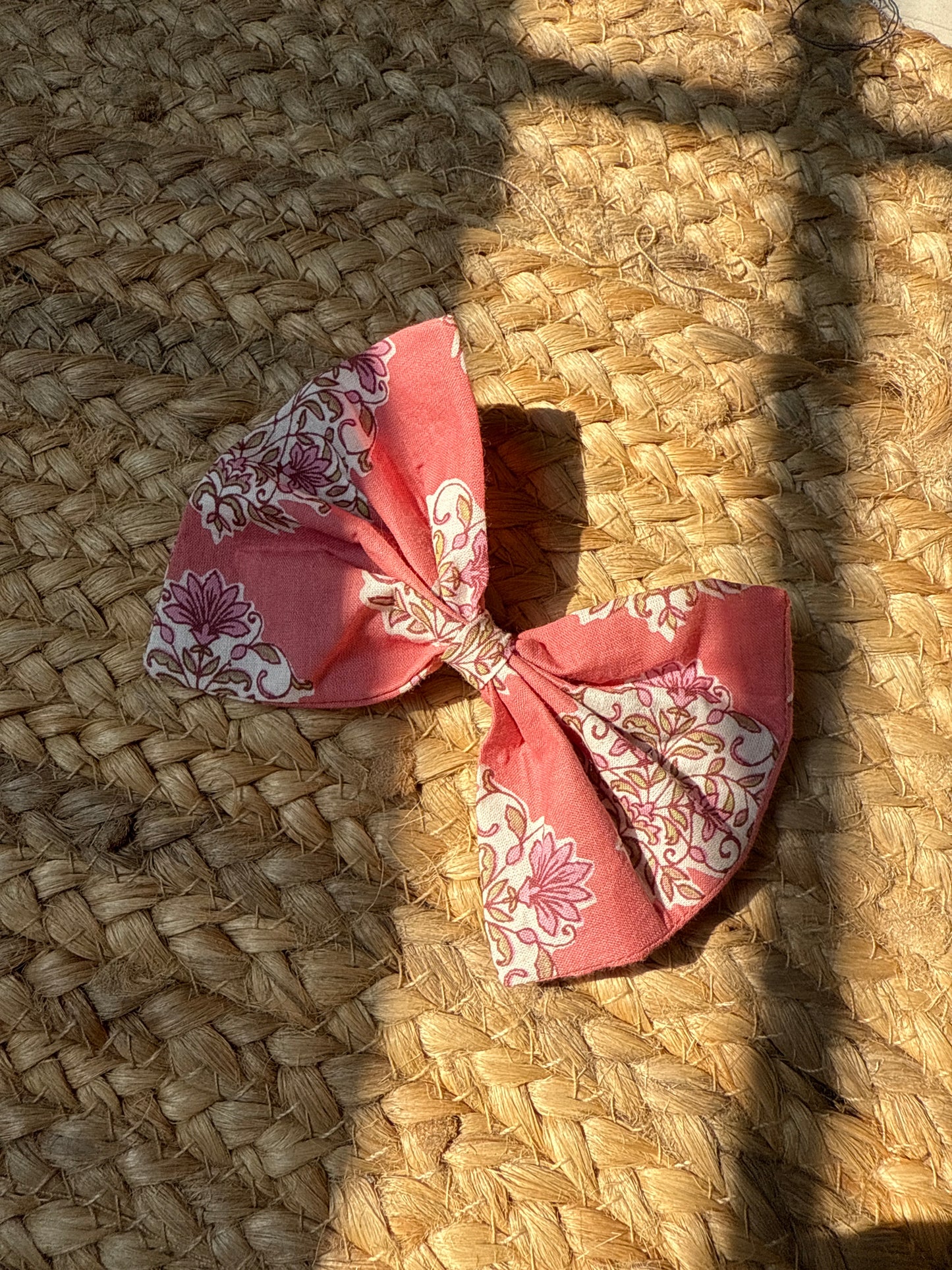 Peach Hair bow