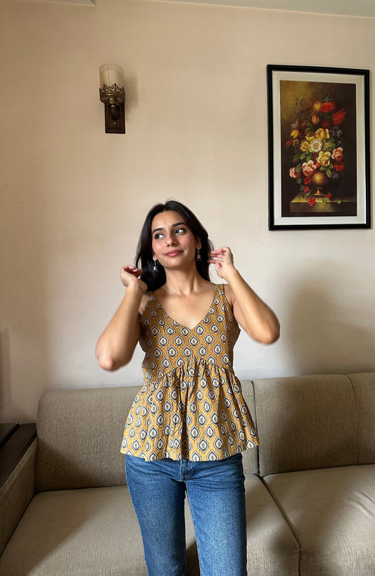 Boho peplum top