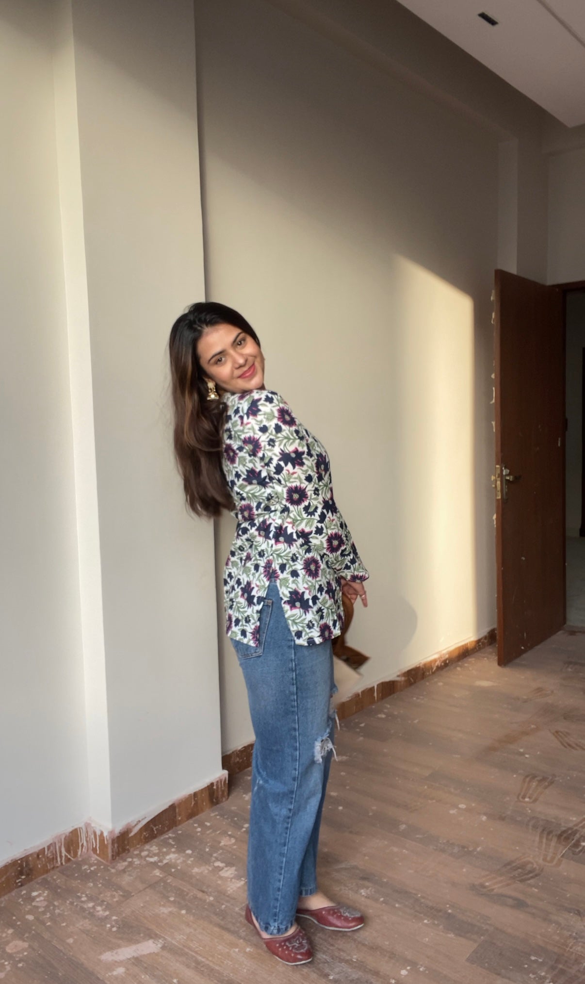 Straight Angrakha wrap around Kurti