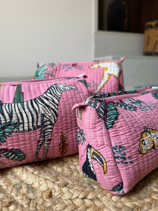 Animal print Makeup/Cosmetic/Toiletry pouches