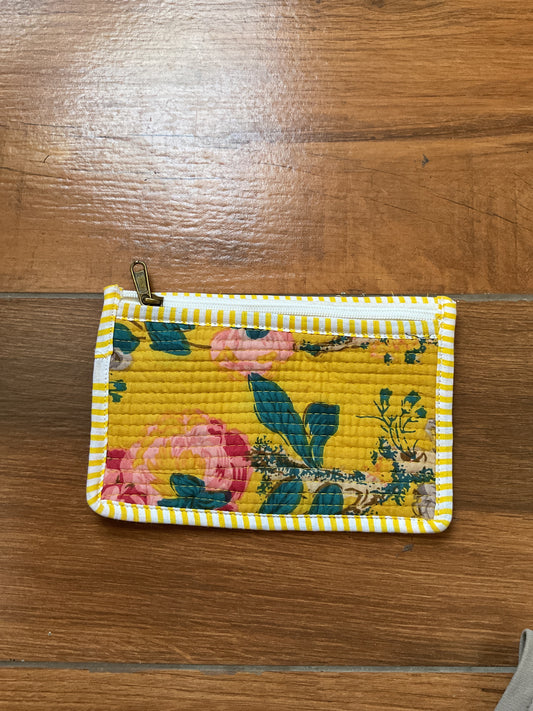 Yellow floral wallet