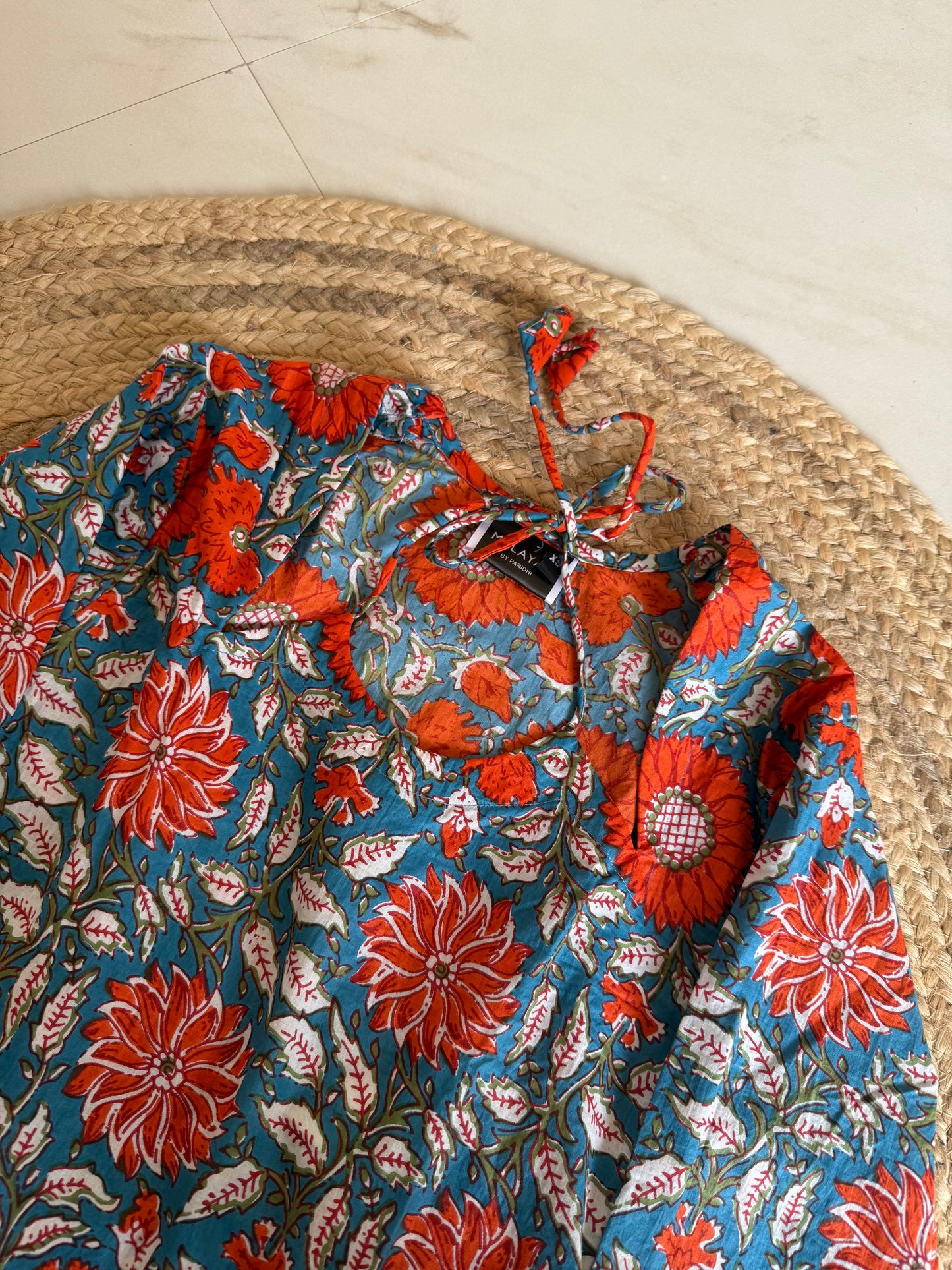 Corset fit Kurti with Doris at the neck