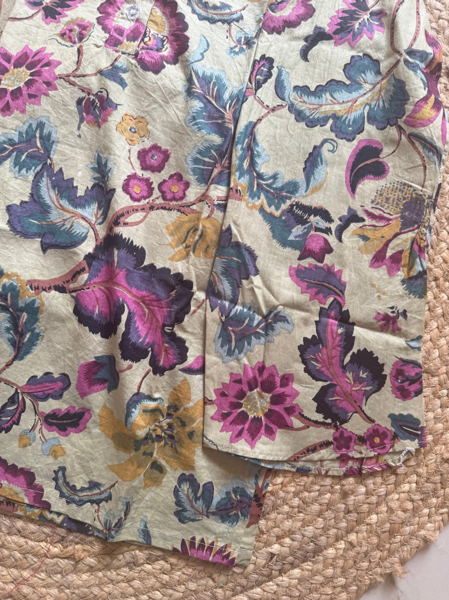 Pista green collared Kurti