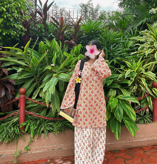 Blooming pink Farshi salwar set