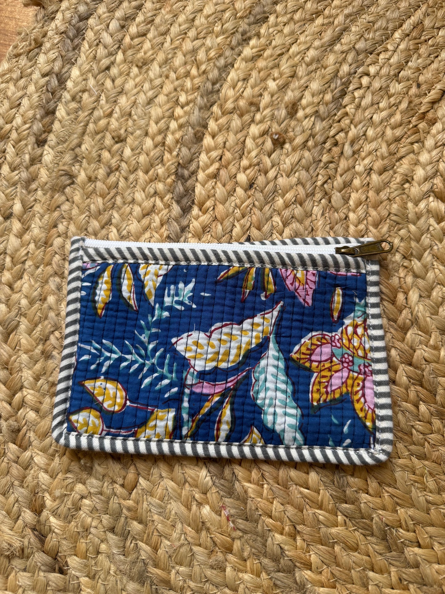 Navy floral wallet