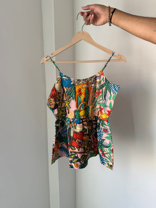 Frida Kahlo peplum top
