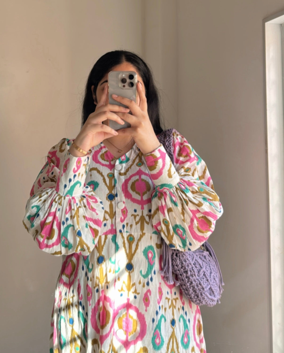 Ikat flaired dress