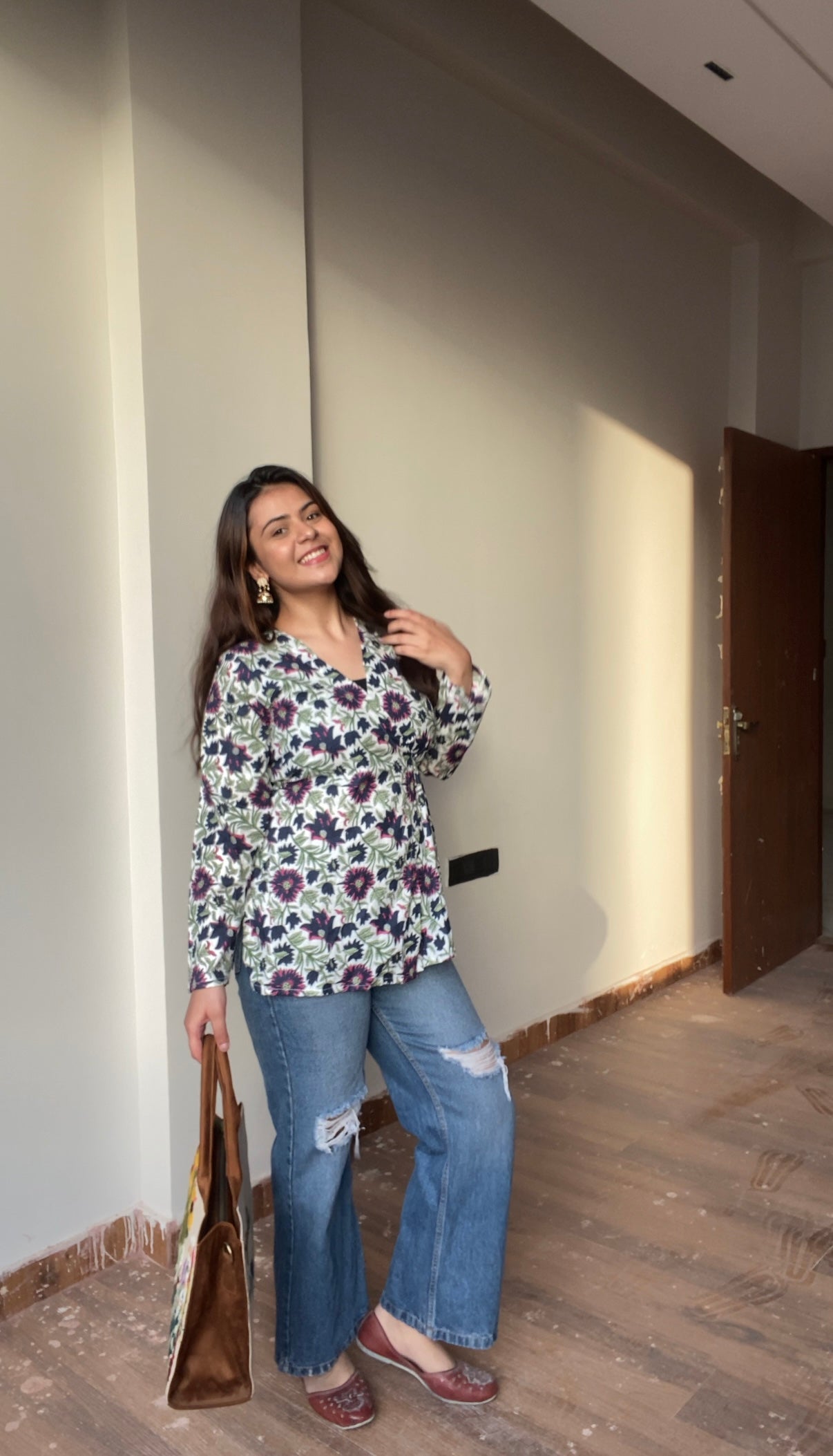 Straight Angrakha wrap around Kurti