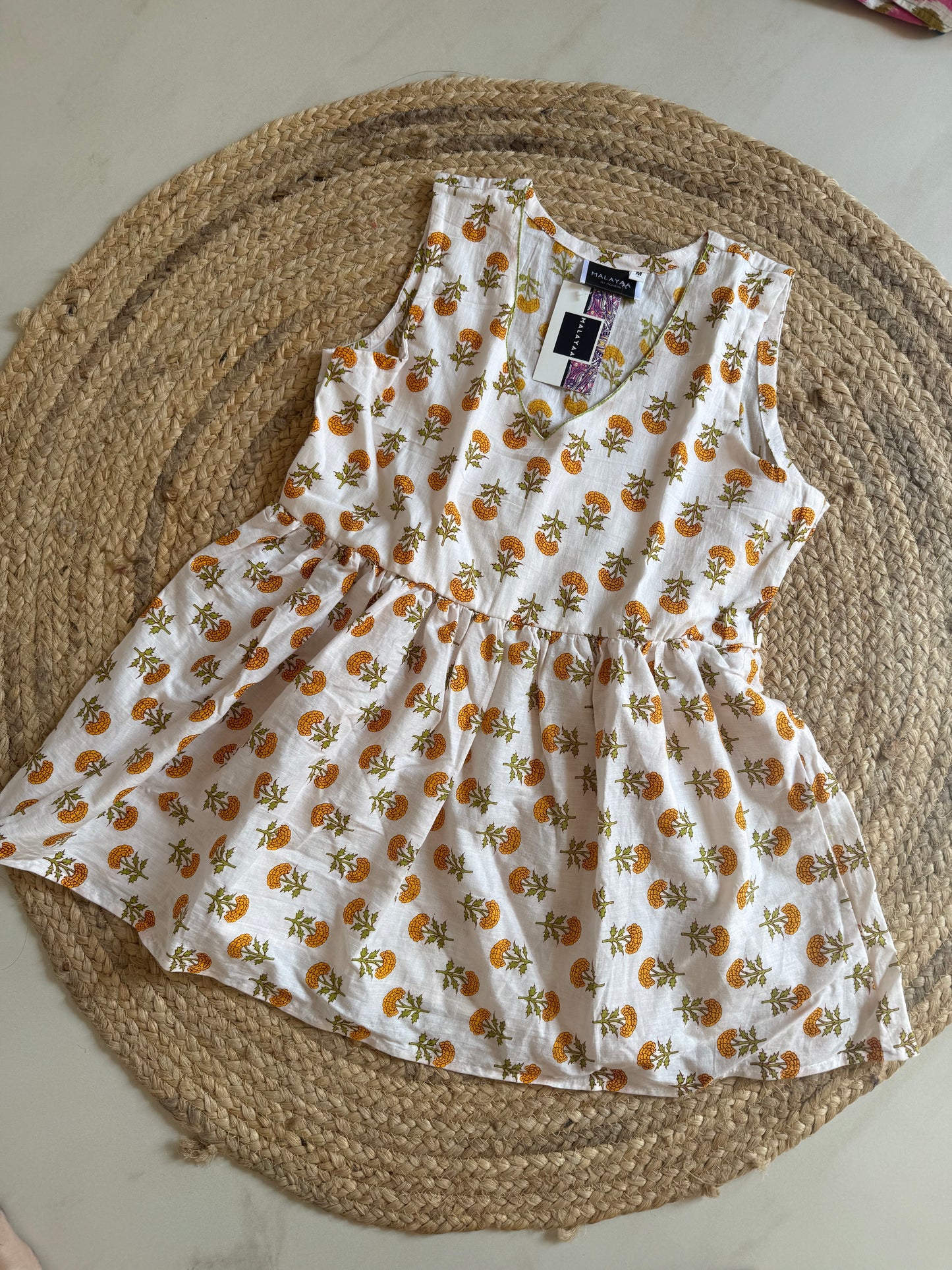 Peela phool peplum top