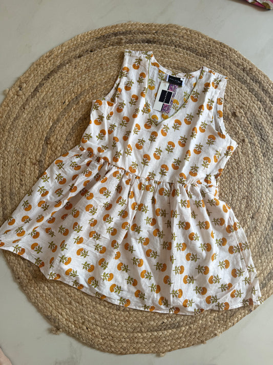 Peela phool peplum top