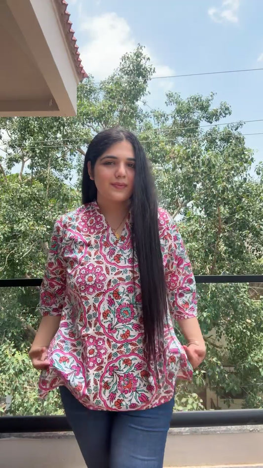 Collared rangoli Kurti